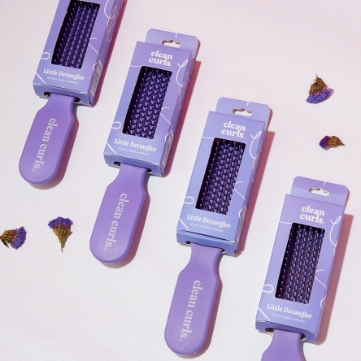 Clean Curls Little detangler packaging design