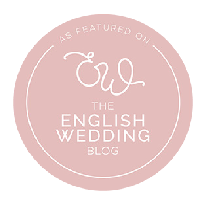 Featured logos English wedding blog pink