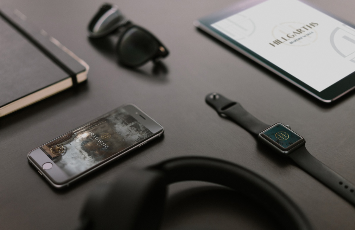 Iphone and tablet photo with branding