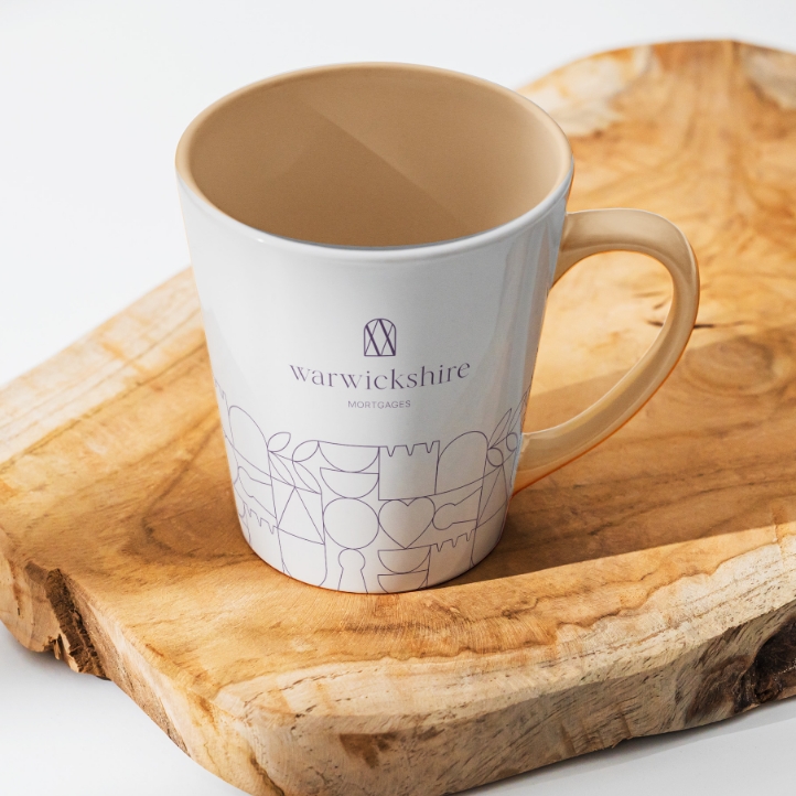 Mug on Slice of Wood Mockup